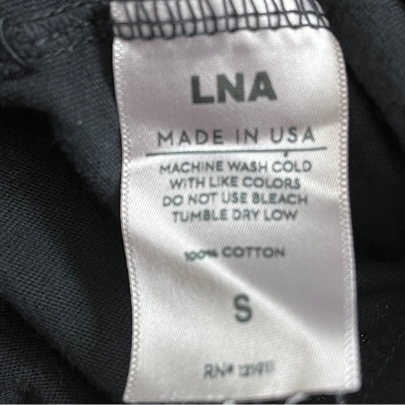 LNA Dolman Sleeve Black Tee 3/4 Sleeve Top 100% Cotton Size Small - Picture 9 of 9